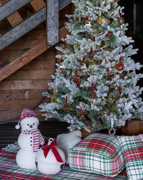 Decorazioni Morbide Natalizie Let It Snow Snowman e Ringbell