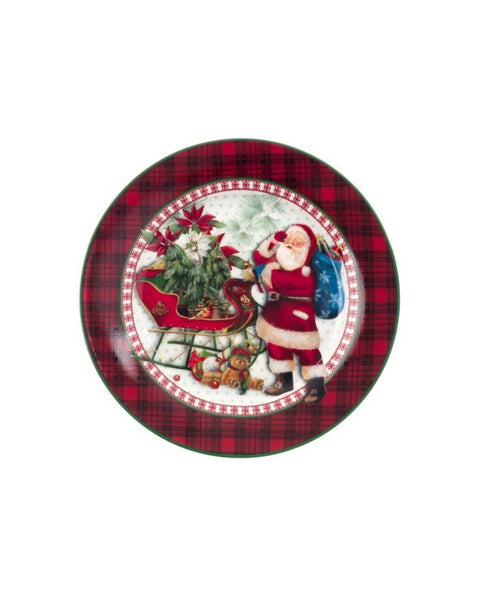 Piatto da Dessert Tartan in Porcellana by Blanc MariClò
