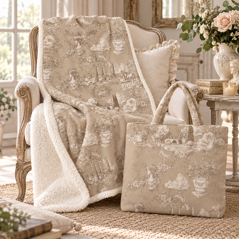 Plaid Invernale Sherpa Beige 440 GSM – Toile Du Borgo by Blanc Mariclò, 140x170cm
