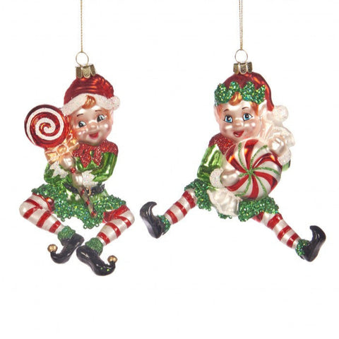 Addobbo Natalizio “Elfo Lecca-Lecca” Goodwill – 2 Varianti – H 14 cm