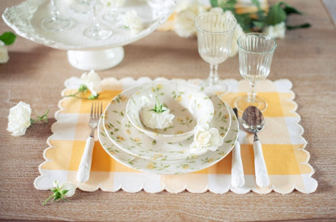 Sottopiatto Floret Full Yellow in Ceramica – Blanc MariClò | Ø 30 cm