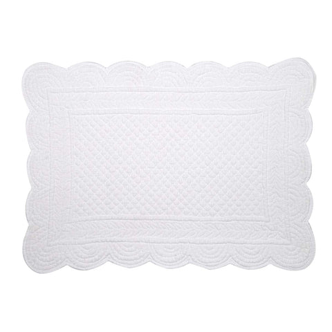 Tovaglietta Americana Rettangolare Trapuntata Carmen Bianco by Blanc Mariclò – 35x50 cm