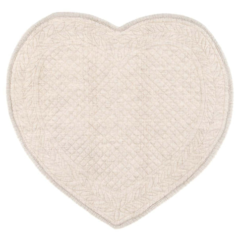 Set Americano a Cuore in Cotone by Blanc Mariclò - 30x32cm