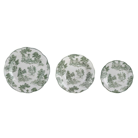 Servizio di Piatti x6 Verde Affinità Elettive by Blanc MariClo’ – Piano, Fondo e Frutta in Porcellana
