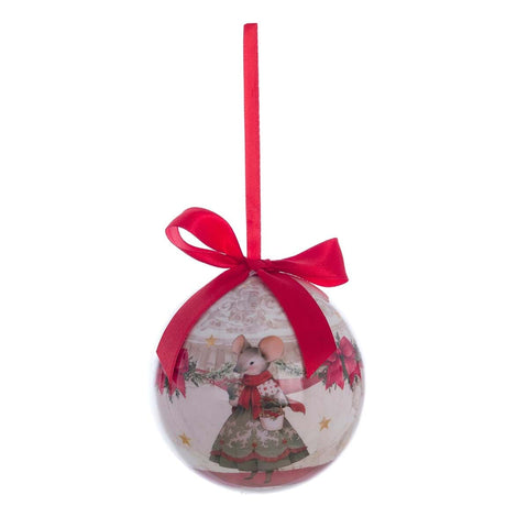 Pallina Natalizia con Scatola Ø10 cm Favola di Natale by Blanc MariClo’ – Decorazioni Assortite