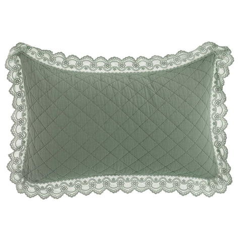 Set 2 Copriguanciali con Gala in Pizzo 50x80 cm – Pizzo Collection (Naturale, Rosa, Verde)