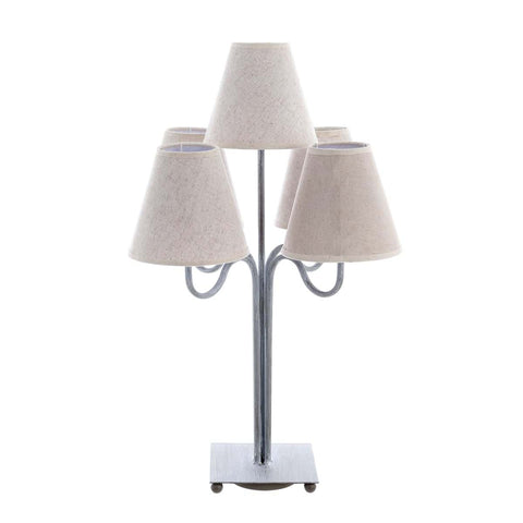 Lampada da Tavolo Anthea Collection by Blanc Mariclò - Metallo e 100% Lino, 46x46x60 cm
