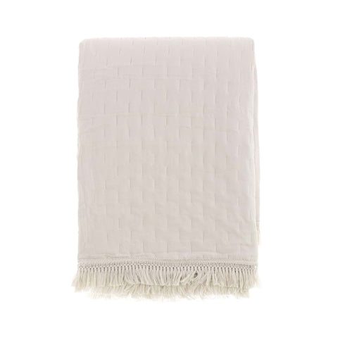 Trapuntino con Frange 260x260 cm by Blanc MariClo’ – Collezione Petali Uniti