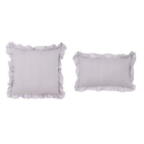 Set 2 Cuscini Sogno Vichy Beige con Gala by Blanc Mariclò - 45x45cm, 30x50 cm