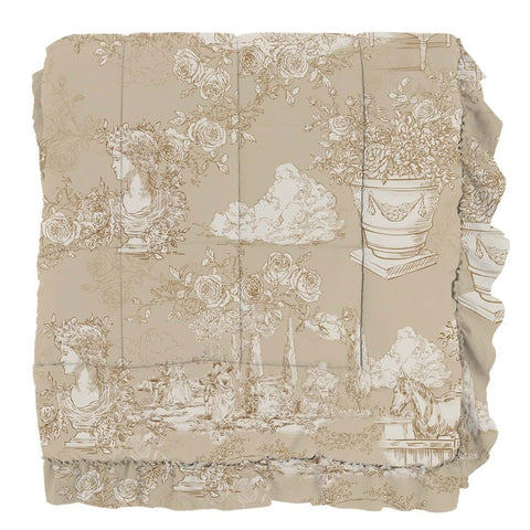 Trapunta Matrimoniale Beige con Gala – Toile du Borgo Collection by Blanc MariClò, 260x260cm