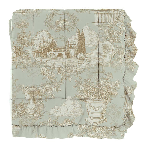 Trapunta Matrimoniale Verde con Gala – Toile du Borgo Collection by Blanc MariClò, 260x260cm