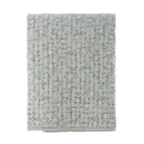 Trapunta Matrimoniale Floreale Verde Salvia 290 GSM – Hiver Fleuri by Blanc Mariclò, 260x260cm