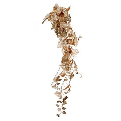 Ramo Ricadente con Foglie d'Edera Dorate - Goodwill, 33cm
