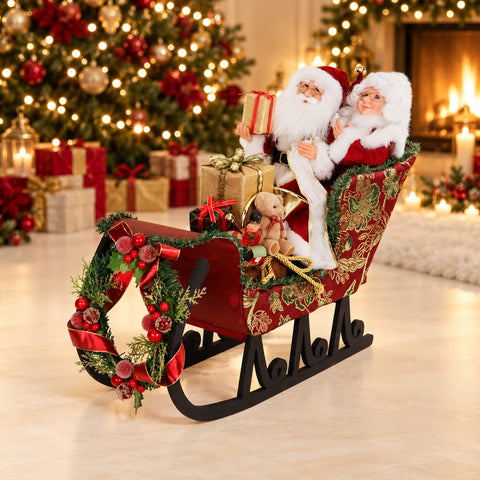 Babbo Natale e Mamma Natale sulla Slitta – Goodwill, 60cm