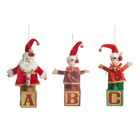 Decorazione “Santa/Helper Jack in Box” – 23 cm – 3 Varianti
