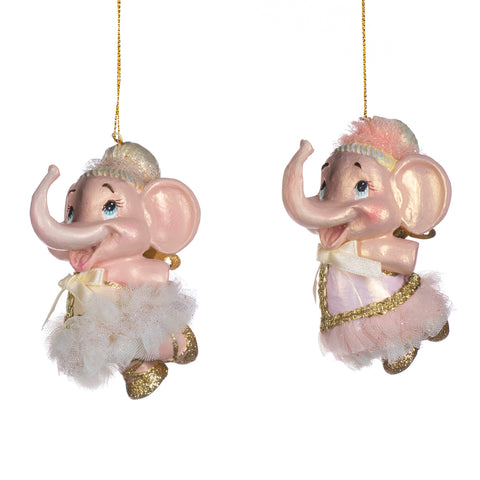 Addobbo Natalizio Elefantina Ballerina 12 cm – Goodwill, ornamento con tutù e glitter