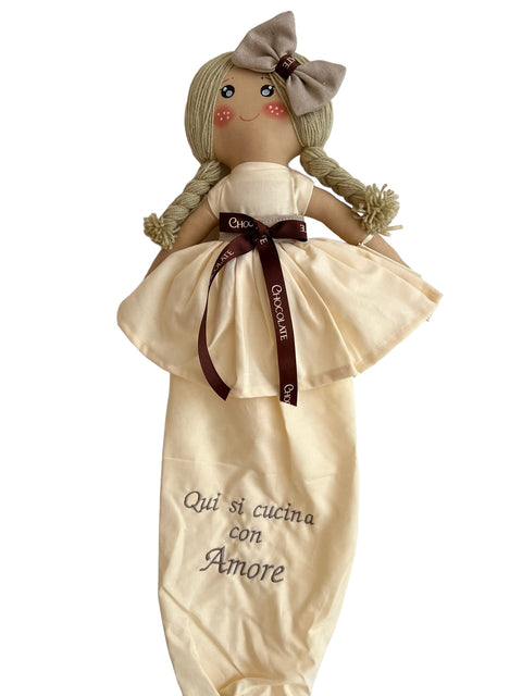 Bambola Porta Sacchetti in Stoffa – Artigianale 100% Cotone Personalizzabile – 60 cm – Made in Italy