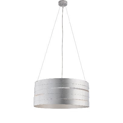 Lampada a Sospensione Industrial in Ferro con Decori Oro, Argento, Rame o Ruggine – Argento