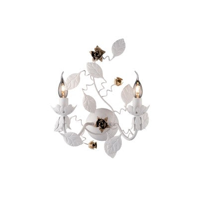 Applique Shabby Chic in Ferro Bianco Shabby o Avorio Decapé – Bianco Shabby