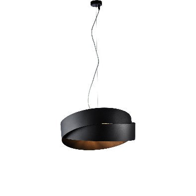 Lampada a Sospensione Moderna in Ferro Bianco, Nero o con Decoro Oro – Nero