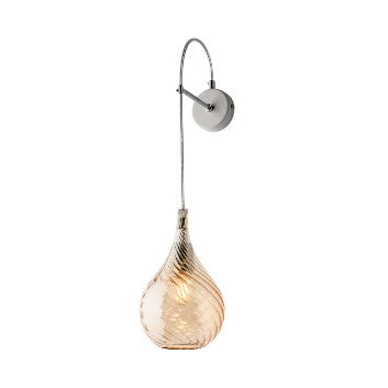Applique Moderna con Vetri Pyrex Trasparenti, Ambra o Grigi – Ambra