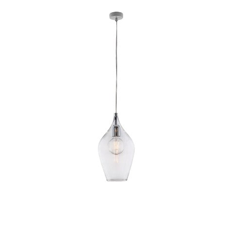 Lampada a Sospensione Moderna con Vetri Pyrex Trasparenti, Ambra o Grigi – Trasparente – 1 luce