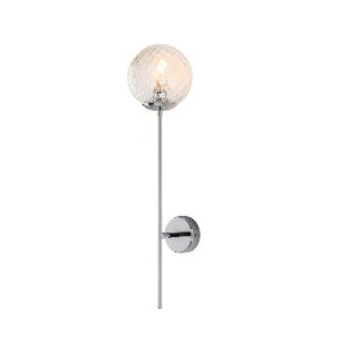 Applique Moderna in Ferro Cromato o Bronzato con Sfere in Vetro – Cromo Lucido – 1 luce – Standard