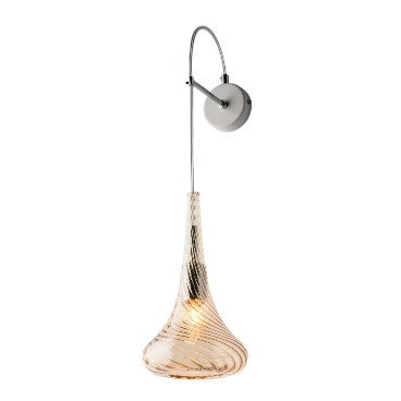 Applique Moderna con Vetri Pyrex Trasparenti, Ambra o Grigi – Ambra