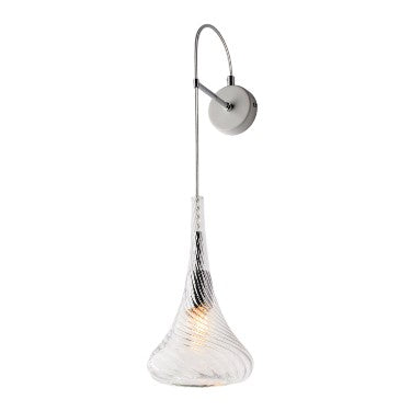 Applique Moderna con Vetri Pyrex Trasparenti, Ambra o Grigi – Trasparente