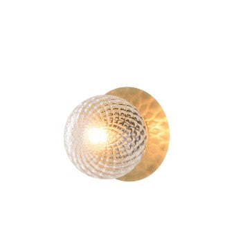 Applique Moderna in Ferro Cromato o Bronzato con Sfere in Vetro – Bronzato – Standard