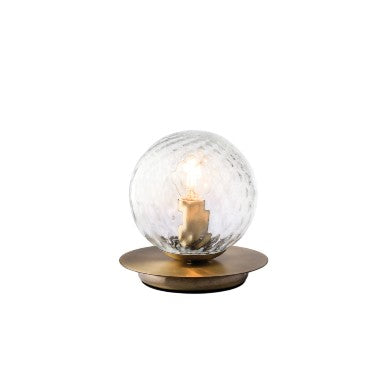 Lampada da Tavolo Moderna in Ferro Cromato o Bronzato con Sfere in Vetro – Bronzato – Standard