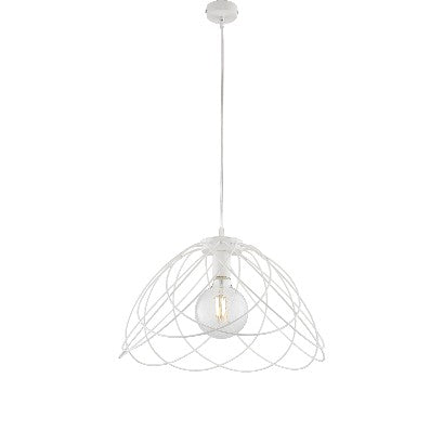 Lampadario Vintage in Ferro Bianco Shabby, Oro o Ruggine – Bianco Shabby