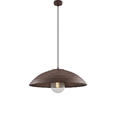 Lampada a Sospensione Industrial in Ferro Nero con Decoro Oro, Argento, Rame o Ruggine – Ruggine