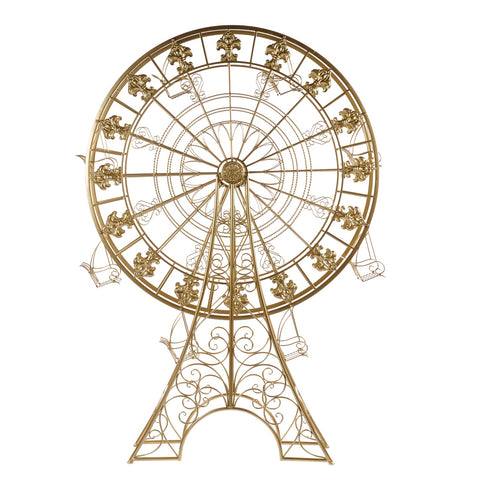 Ruota Panoramica Decorativa in Metallo Gold Goodwill con 8 Sedute - 222 cm