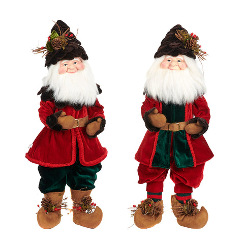 Decoración navideña "Gnomos trabajadores" 48cm