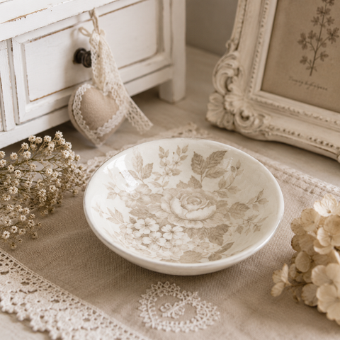 Coppetta Dessert Splendor Beige in Ceramica by Blanc Mariclò - 15x15x5 cm