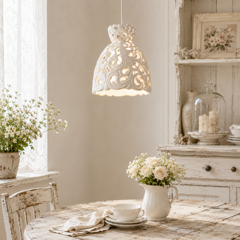 Ceramic Bell Chandelier