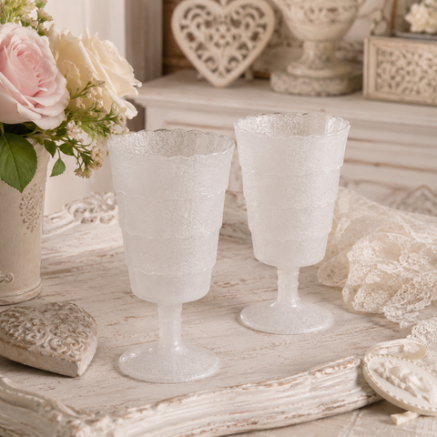 Henriette - Set 2 Calici "Magma" in Vetro Soffiato - 15 cm / 200 ml