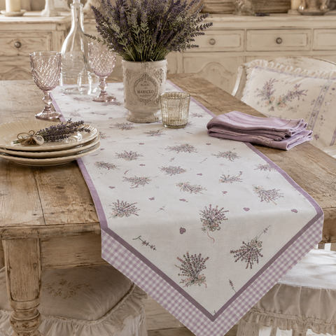 LAVENDER GARDEN TABLE RUNNER