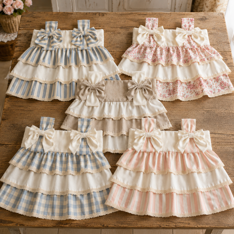Copriforno Artigianale Shabby Chic a Balze Floreali con Fiocchi e Merletto