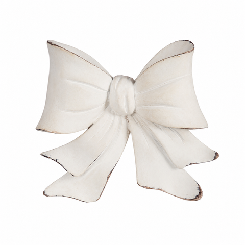 Fermatenda Shabby Chic a Forma di Fiocco "Bow" - 12,5x9,5x12,5cm