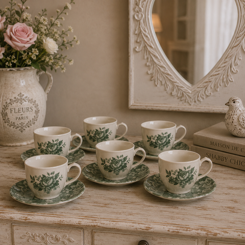 Juego de tazas de café "Splendor" de Blanc Mariclò