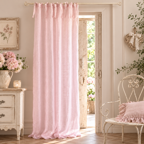 Tenda con lacci "Sorbetto" by Blanc Mariclò - 145x300cm con lacci da 35cm