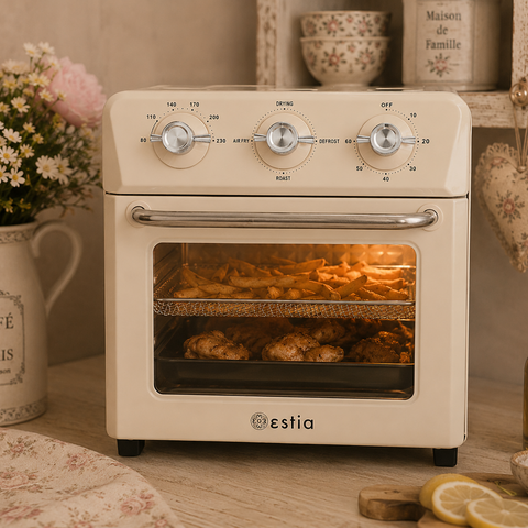 Friggitrice ad Aria e Fornetto Retrò Epoque Crema 12L 1400W – Estia Home