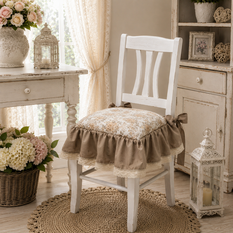 Cuscino Coprisedia "Provenza Vintage" in Cotone