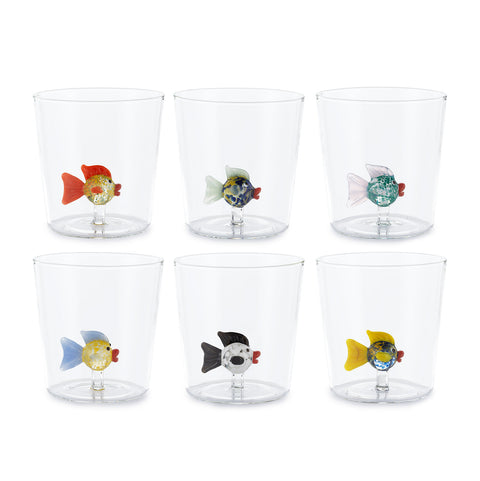 Set 6 Bicchieri "Clown Fish Treasure" Henriette - 300ml, Ø 8,5 x 10,5 cm