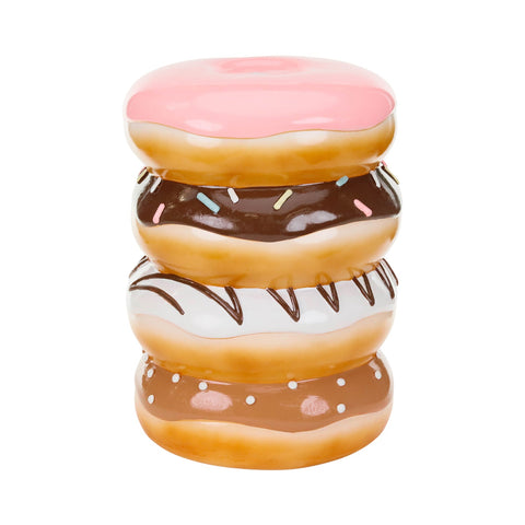 Sgabello da esposizione “Donut impilati” – Rosa/Marrone – 46,5 cm