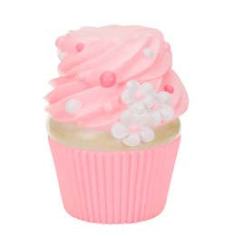 Sgabello cupcake da esposizione – Rosa, bianco e marrone – 41,5 cm