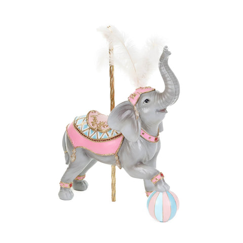Elefante Decorativo Goodwill “Cotton Candy Circus” Rosa e Grigio - 54 cm