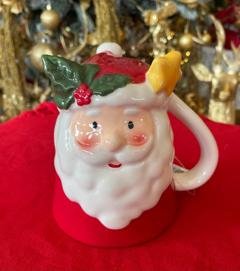 Tazza Natalizia Babbo Natale con Stellina, 13x13cm
